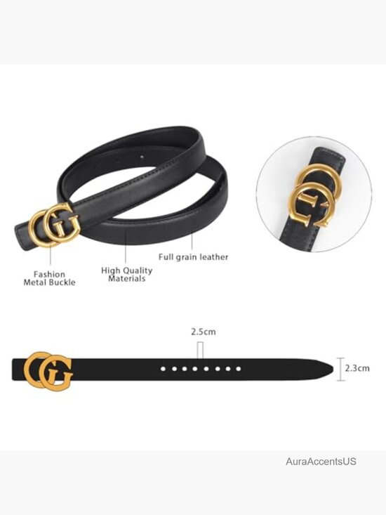Leather Belt with Buckle for Dresses Jeans Coats main image 5